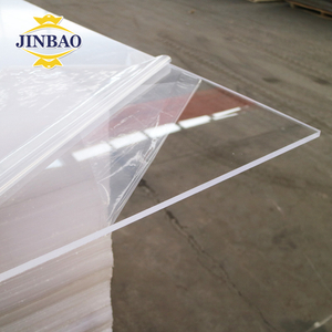 JINBAO Hoja acrílica transparente fundida impermeable de vidrio de 10 mm